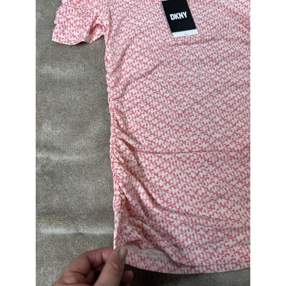 DKNY Printed Ruched Top Size Small - Picture 12 of 14